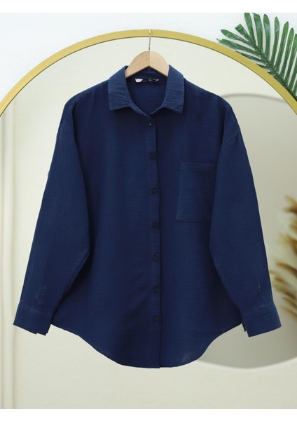 Eteği Oval Kesim Müslin Gömlek