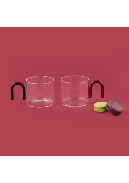 Renkli Kuplu Cam Kupa - Asorti - 290 ml fiyatları