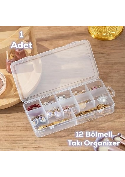 ORG-600 Çok Amaçlı Bölmeli Şeffaf Kutu Organizer Kapaklı Boncuk Takı Kutusu Takı Düzenleyici fiyatları