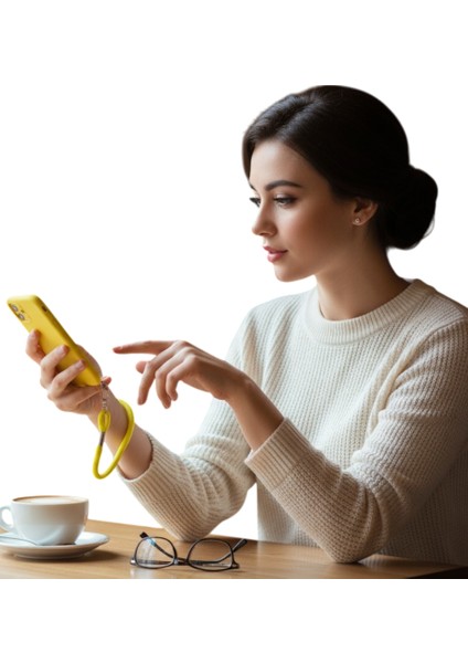 SARI PARACORD TELEFON EL ASKISI TÜM KILIFLARA UYUMLU