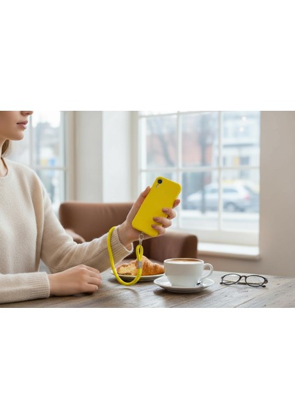 SARI PARACORD TELEFON EL ASKISI TÜM KILIFLARA UYUMLU