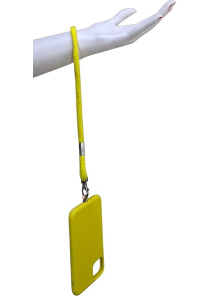 SARI PARACORD TELEFON EL ASKISI TÜM KILIFLARA UYUMLU