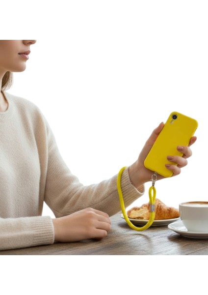 SARI PARACORD TELEFON EL ASKISI TÜM KILIFLARA UYUMLU