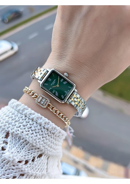 Küçük Kasa Vintage Özel Tasarım 2 Yıl Garantili 3 Atm Kadın Kol Saati+Bileklik 08232.270 fiyatları