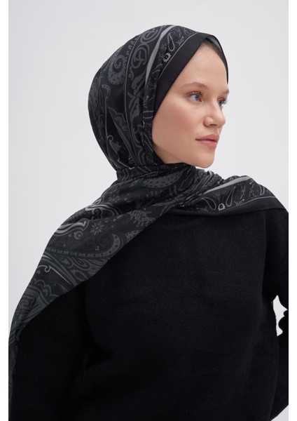 Vintage Dark Yeşil Nilla Pamuklu Şal