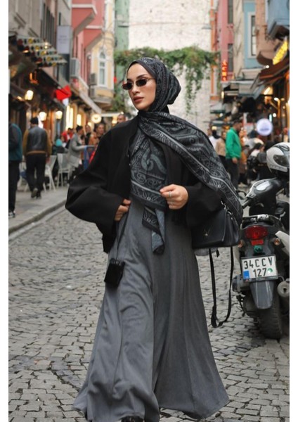 Vintage Dark Yeşil Nilla Pamuklu Şal