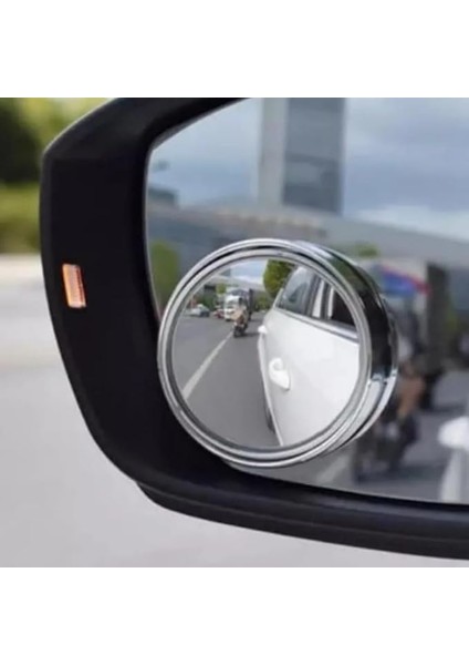 Çerçeveli Gerçek Cam Kör Nokta Aynası 360 Derece Hareketli 3m Yapıştırıcılı Park Yardımcısı 2 Adet