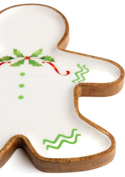 Noella Sunum Tabağı Gingerbread Man 25X22 cm fırsatları