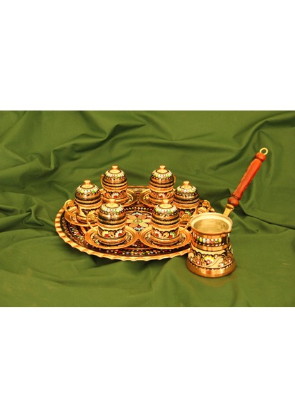 El Yapımı Bakır Kahve Takımı, 6 Kişilik Kahve Takımı, Erzincan Kahve Takımı modelleri