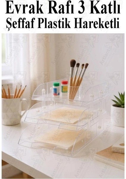 Evrak Rafı 3 Lü Masaüstü 1 Paket Plastik Evrak Rafı Masa Üstü Şeffaf Hareketli A4 Dosya Düzenliyici Kağıt Tepsisi fiyatları