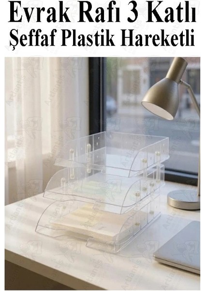 Evrak Rafı 3 Lü Masaüstü 1 Paket Plastik Evrak Rafı Masa Üstü Şeffaf Hareketli A4 Dosya Düzenliyici Kağıt Tepsisi modelleri