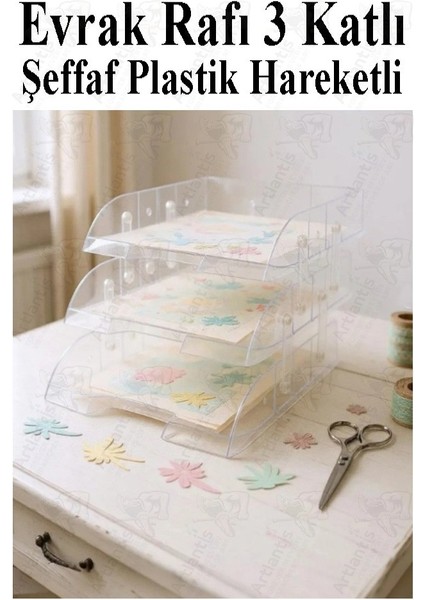 Evrak Rafı 3 Lü Masaüstü 1 Paket Plastik Evrak Rafı Masa Üstü Şeffaf Hareketli A4 Dosya Düzenliyici Kağıt Tepsisi fırsatları