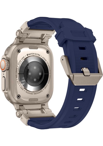 Apple Watch 11 10 46MM 9 8 7 6 Se Ultra Uyumlu 49-46-45-44-42MM Metal Pimli Tokalı Premium Silikon Kordon – Dayanıklı Spor Rubber Kayış fiyatları