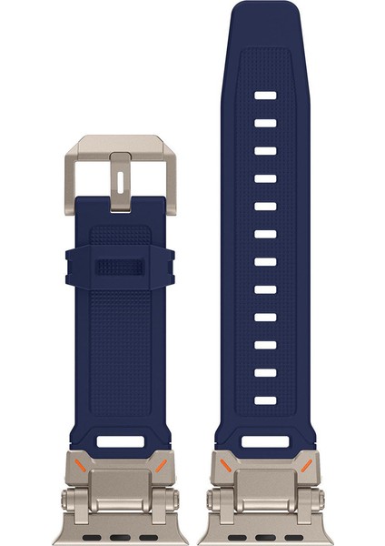 Apple Watch 11 10 46MM 9 8 7 6 Se Ultra Uyumlu 49-46-45-44-42MM Metal Pimli Tokalı Premium Silikon Kordon – Dayanıklı Spor Rubber Kayış