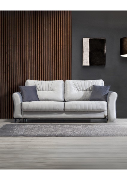 Alaf Üçlü Kanepe & 3'lü Koltuk - Gri