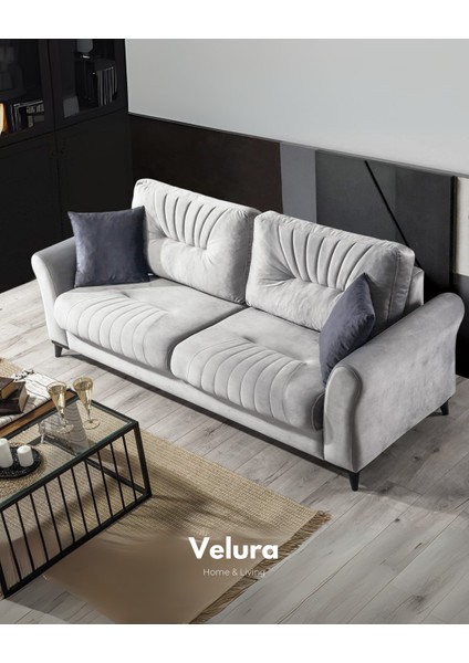 Alaf Üçlü Kanepe & 3'lü Koltuk - Gri fiyatları