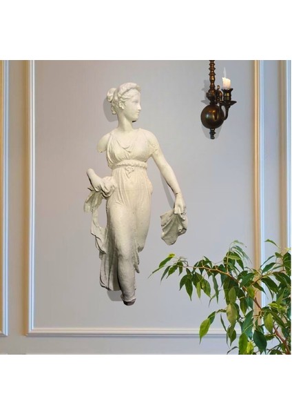 50 cm Büyük Boy Roma Kadını 3 Boyutlu Duvar Heykeli Antik Roma Yunan Heykel indirimleri