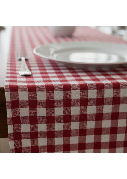 Kırmızı Beyaz Pötikare Runner Masa Örtüsü 35X200 cm fiyatları