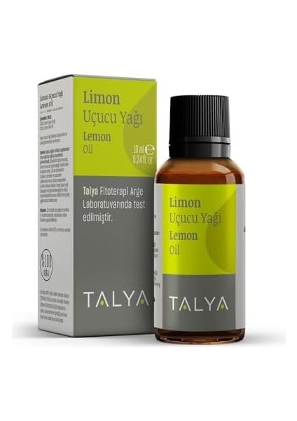 TALYA%100 Saf Limon Uçucu Yağı 10 ml - Cilt Bakımı - Taze ve Enerjik Koku - Difüzör Için Aromaterapi Yağı