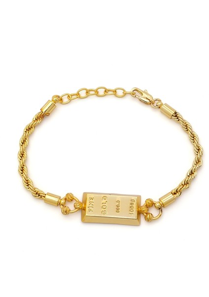 İmitasyon Altın Kaplama Burgu Desenli Külçe Bileklik BLK-1155