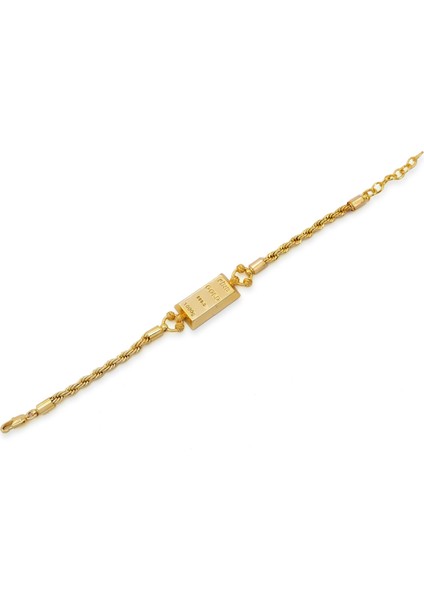 İmitasyon Altın Kaplama Burgu Desenli Külçe Bileklik BLK-1155 modelleri