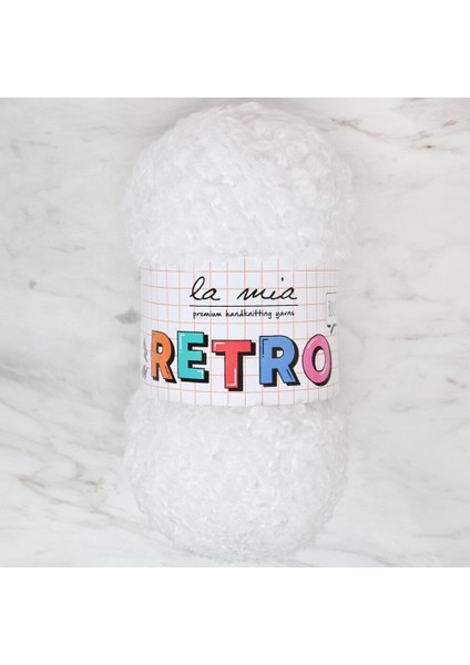 La Mia Retro Beyaz El Örgü Ipi - LM1002