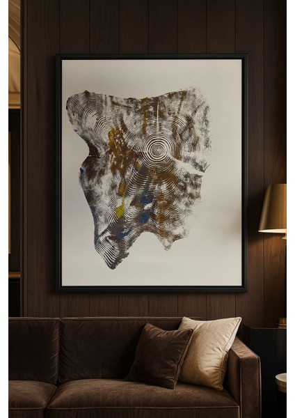 Ağaç Yaş Halkası Baskı Çalışması Poster Tablo Resim Sanat