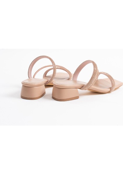 Tanya Nude Kadın Taşlı Terlik modelleri