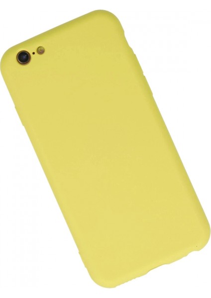 iPhone 6 Plus Kılıf Nano Içi Kadife Silikon - Sarı (K95) fiyatları