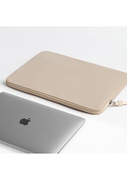 Ince Koruyucu Dizüstü Bilgisayar Kılıfı 13-13,3 Inç 13 Inç MacBook Pro ve MacBook Air ile Uyumlu, Pu Deri Çanta Su Geçirmez Kapak Dizüstü Bilgisayar Kılıfı Mac Için, Koyu Bej, Koyu Bej, For indirimleri