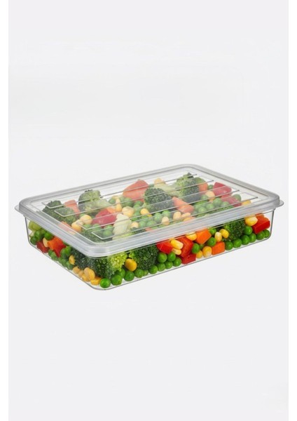 3’lü Derin Dondurucu Organizer Set – Şeffaf Buzluk Saklama Kutuları (1 Büyük + 2 Küçük)