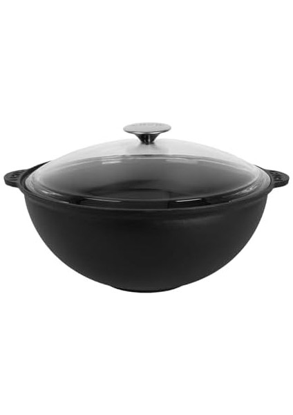 Döküm Yuvarlak Kazan Cam Kapaklı Tencere, Çap 30 Cm, Lv Y Kz 30 K3 fiyatları