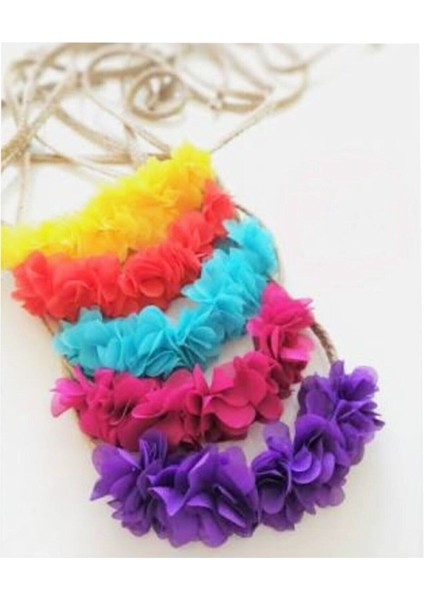 Bol Güllü Kına Gecesi Nedime Tacı Kına Tacı 5 Adet Lohusa Tacı Renkli