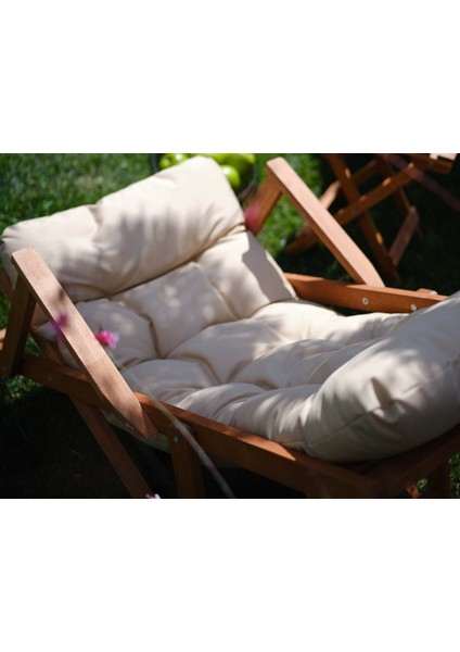 Rivoli Ahşap Kollu Minderli Kademeli Şezlong ve Sehpa Takımı indirimleri