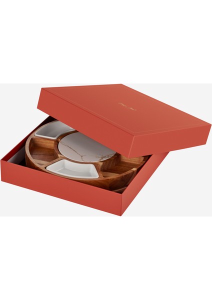 Acacia Elegance Kahverengi Ahşap Peynir Sunum Tabağı modelleri