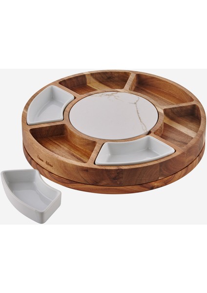 Acacia Elegance Kahverengi Ahşap Peynir Sunum Tabağı indirimleri