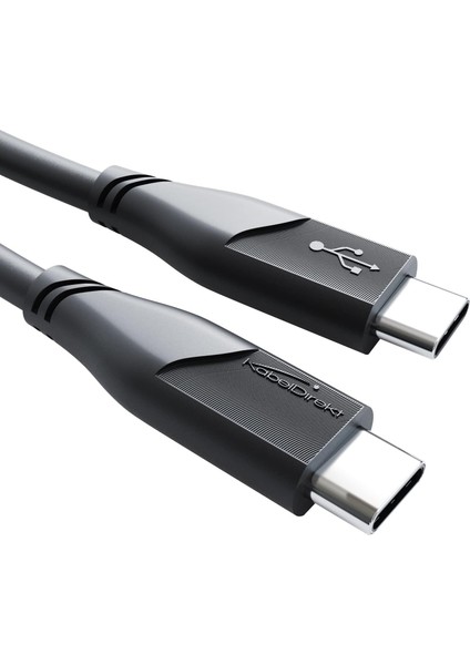 – Usb-C Kablosu, USB 2.0 – 1 M (Usb-C - Usb-C, Veri Kablosu/şarj Kablosu, Güç Dağıtımı ile 480 Mbit/s ve 100 W&apos;a Kadar Şarj Akımı/pd 3, Entegre Çip, Siyah)
