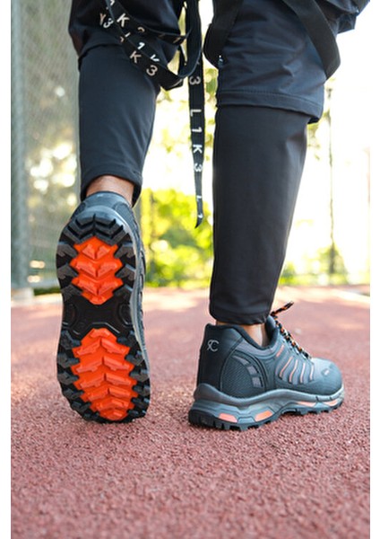 3D Rubber Trekking Ayakkabı Düz Topuklu Koku Yapmayan Malzeme