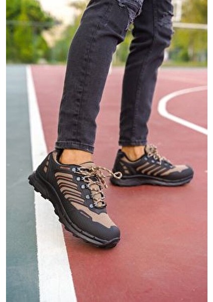 Kum 3D Rubber Trekking Ayakkabı Düz Topuklu Koku Yapmayan İç Astar ile Rahat Kullanım