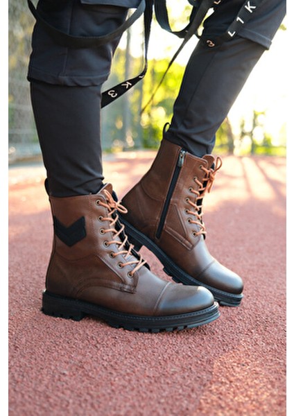 Erkek Bot Taba Cilt Kışlık Su Geçirmez ve Rahat Taban Özellikleriyle