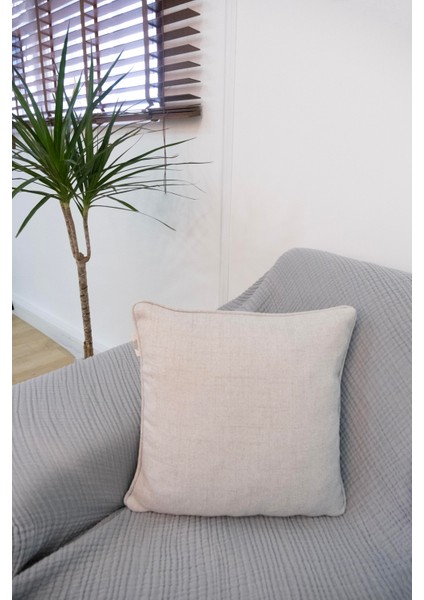 Kırçıllı Krem Kırlent Kılıfı Dekoratif Bohem Soft Koltuk Sırt Yastık Hediyelik Yılbaşı 45x45 modelleri
