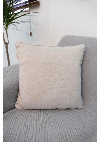 Kırçıllı Krem Kırlent Kılıfı Dekoratif Bohem Soft Koltuk Sırt Yastık Hediyelik Yılbaşı 45x45 fırsatları
