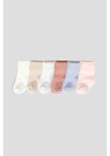 6 Çift Kutulu Kız Newborn Yeni Doğan ve Bebek Çorabı 0-6 Ay fiyatları