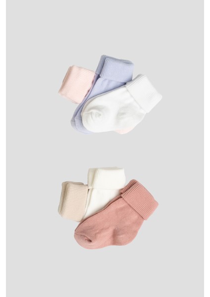 6 Çift Kutulu Kız Newborn Yeni Doğan ve Bebek Çorabı 0-6 Ay fırsatları