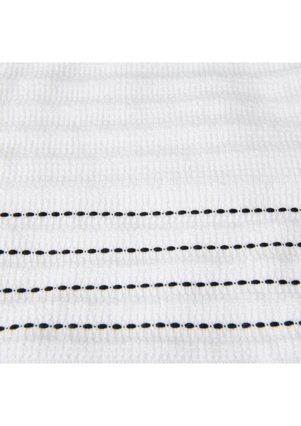 Soft Püsküllü Ayak Havlusu - Beyaz / Siyah - 50X70 cm modelleri