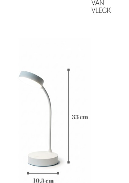 Dokunmatik Şarjlı Masa Lambası – Esnek Başlıklı, 3 Kademeli Parlaklık Ayarlı LED Işık