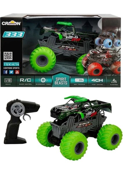 1:18 Uzaktan Kumandalı Spirit Beasts Pick Up USB Şarjlı Araba 25 cm modelleri