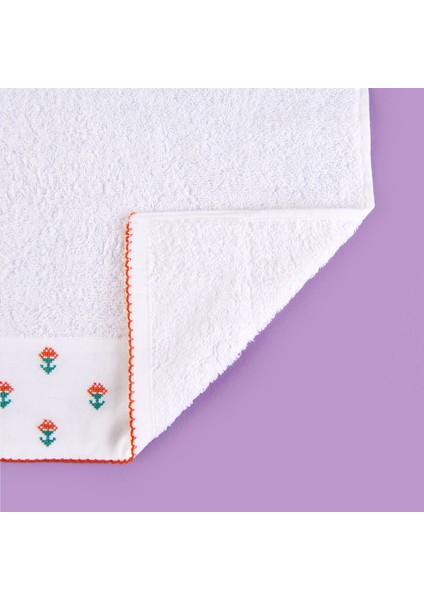 Soft Urban Delight Braga Yüz Havlusu - Ekru / Turuncu - 50X90 cm modelleri