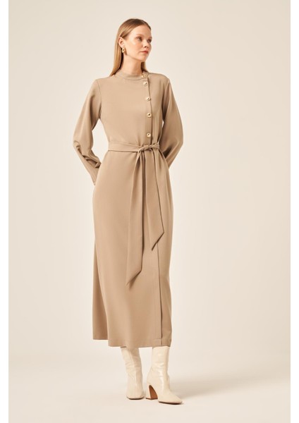 Kadın Zeus Elbise Beige 31206