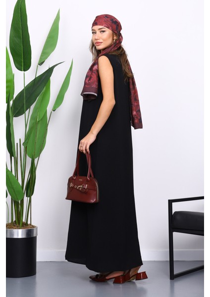 Siyah Sıfır Kol Ayrobin Tesettür İçlik Elbise fırsatları